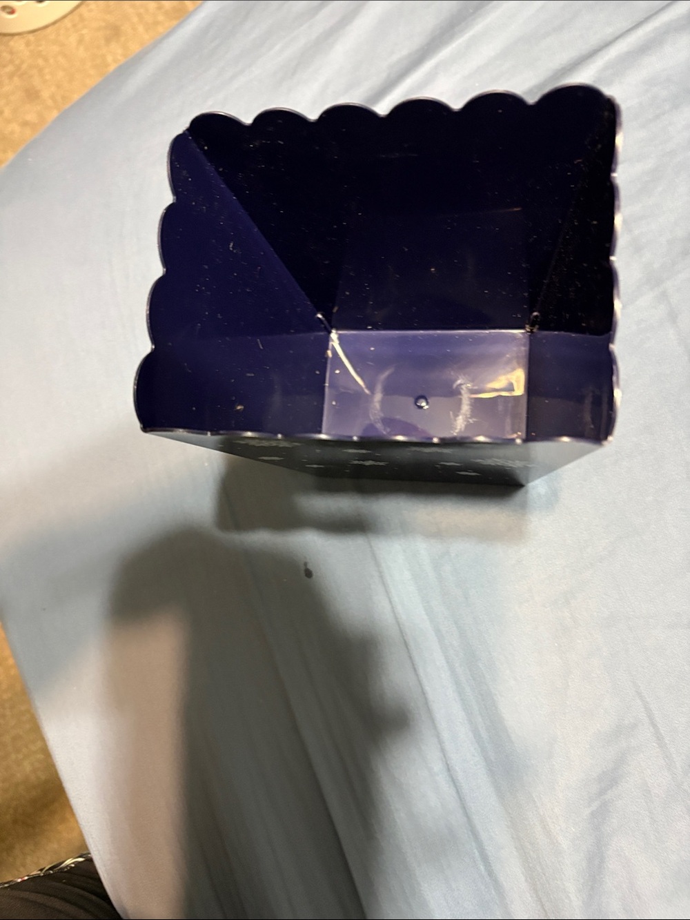 Navy Snowflake plastic Tumbler & Box Set new - Picture 2 of 8